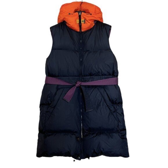 Parajumpers Vest Womens Size Medium M Galen Down Puffer Black Purple Orange